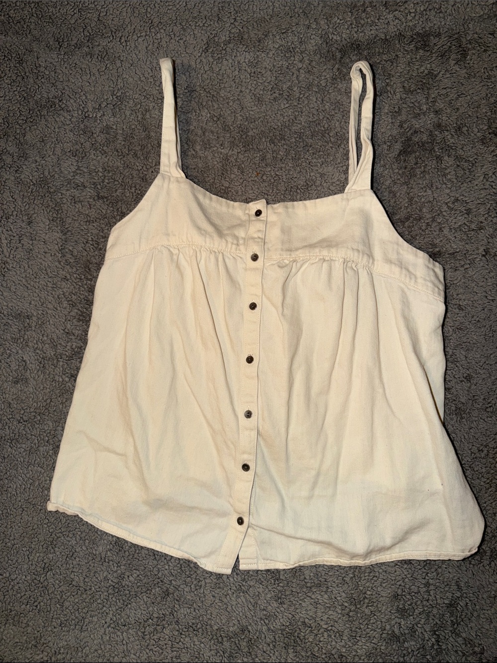 Old Navy Cream Button-Front Spaghetti Strap Camisole